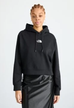 The North Face ESSENTIAL CROP HOODIE - Sweatshirt - Black