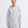 The North Face ESSENTIAL RELAXED HOODIE DRESS - Day Dress - Light Grey Heather -The North Face 0a3cc5ed1263400b8048d1d081107914