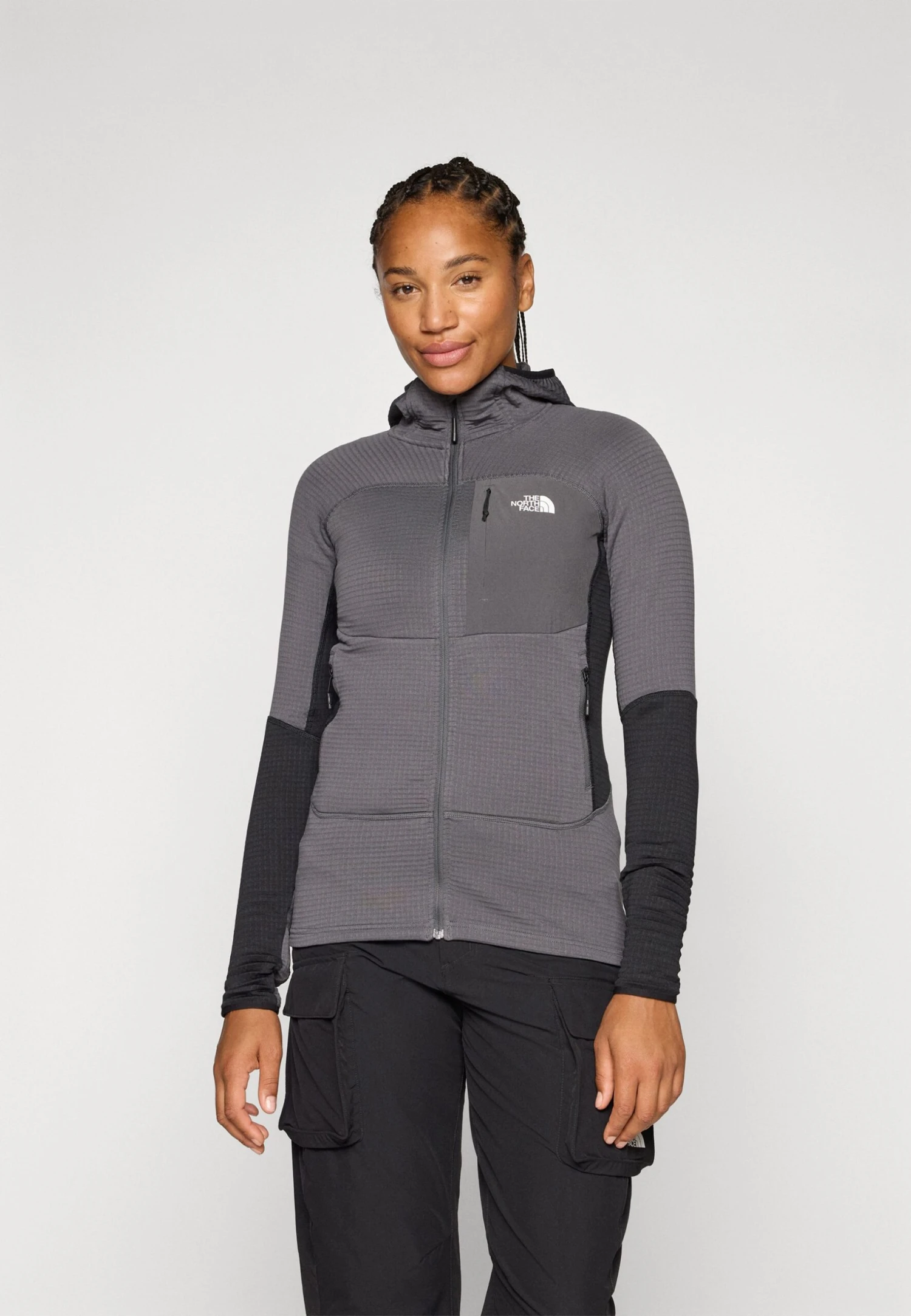 The North Face POLARTEC POWERGRID STORMGAP HOODIE - Zip-up Sweatshirt - Anthracite Grey/black 3 The North Face POLARTEC POWERGRID STORMGAP HOODIE - Zip-up Sweatshirt - Anthracite Grey/black