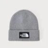 The North Face LOGO BOX CUFFED BEANIE UNISEX - Beanie - Medium Grey -The North Face 1bba241e8e0540dbbd03eb2053f54119 2