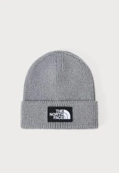 The North Face LOGO BOX CUFFED BEANIE UNISEX - Beanie - Mushroom Grey -The North Face 1bba241e8e0540dbbd03eb2053f54119 5