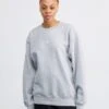 The North Face ESSENTIAL OVERSIZE CREW - Sweatshirt - Light Grey Heather -The North Face 1d23a1553f3a4b69995d307de0d7a791