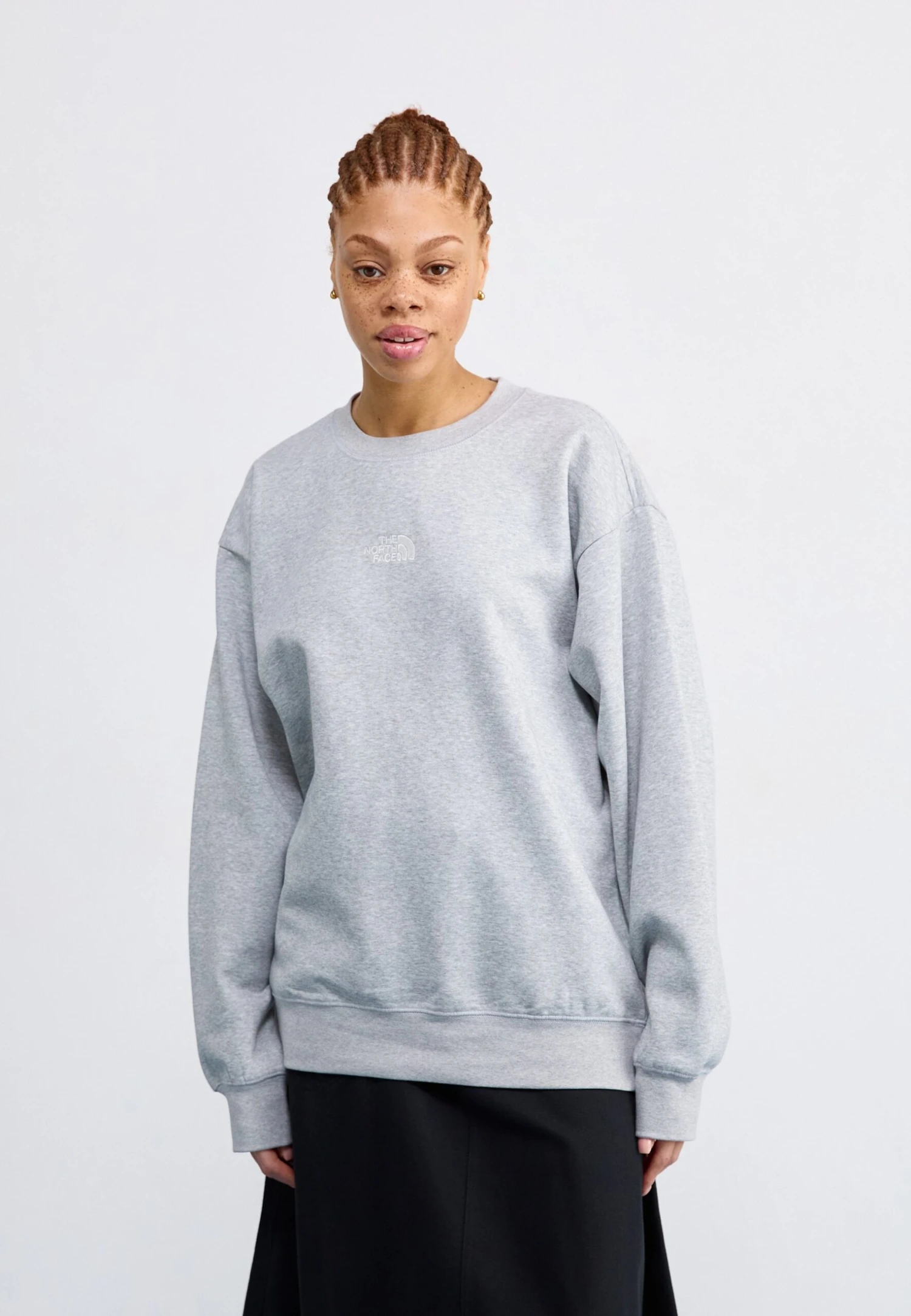 The North Face ESSENTIAL OVERSIZE CREW - Sweatshirt - Light Grey Heather 3 The North Face ESSENTIAL OVERSIZE CREW - Sweatshirt - Light Grey Heather