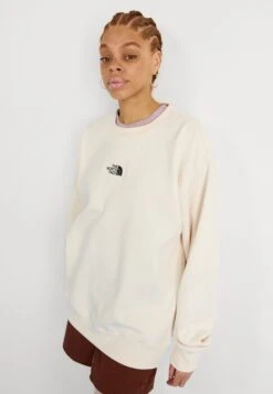 The North Face ESSENTIAL OVERSIZE CREW - Sweatshirt - White Dune -The North Face 361e7d3f846e4ddb8a843aa09abc818f