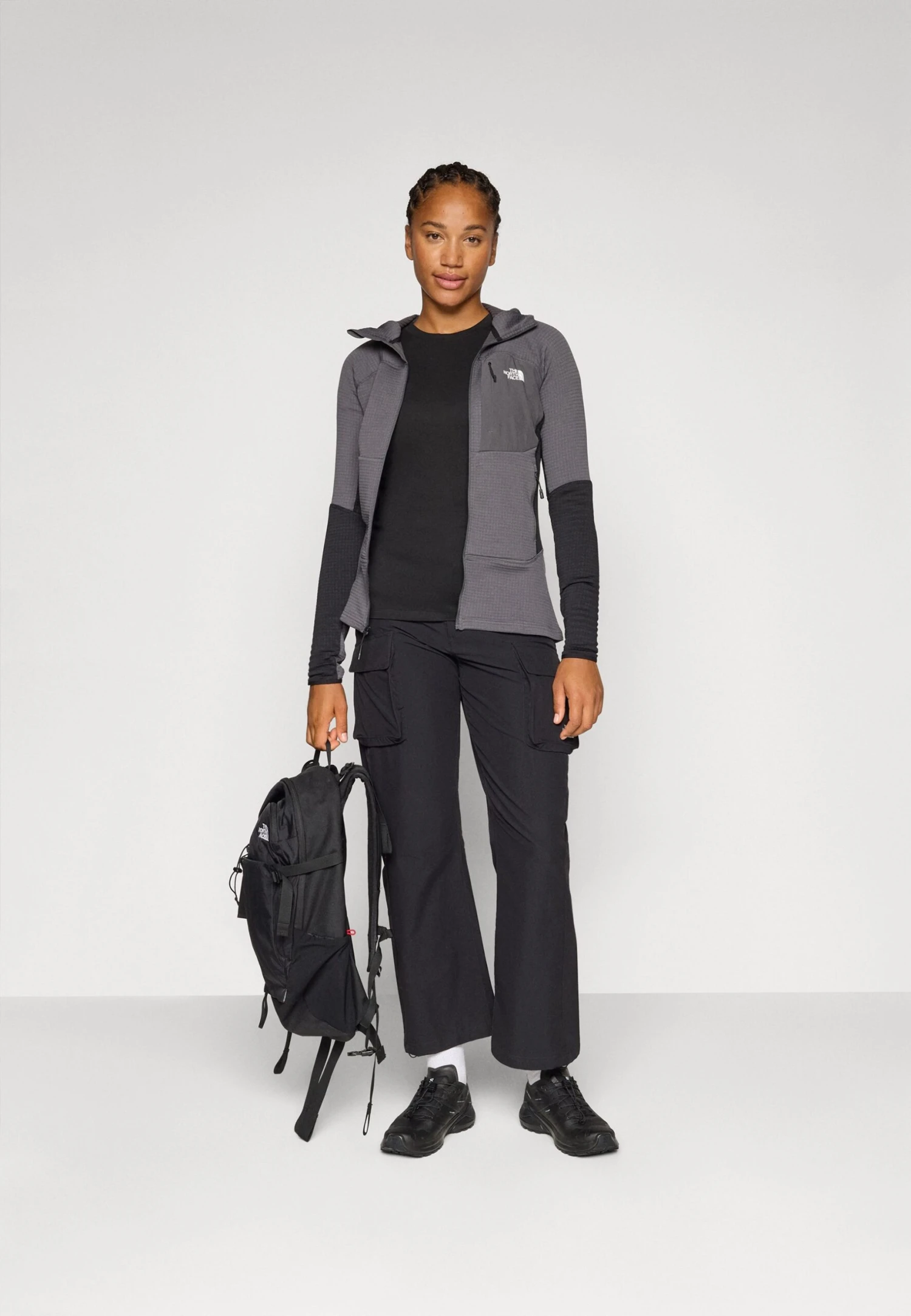 The North Face POLARTEC POWERGRID STORMGAP HOODIE - Zip-up Sweatshirt - Anthracite Grey/black 4 The North Face POLARTEC POWERGRID STORMGAP HOODIE - Zip-up Sweatshirt - Anthracite Grey/black - Image 2