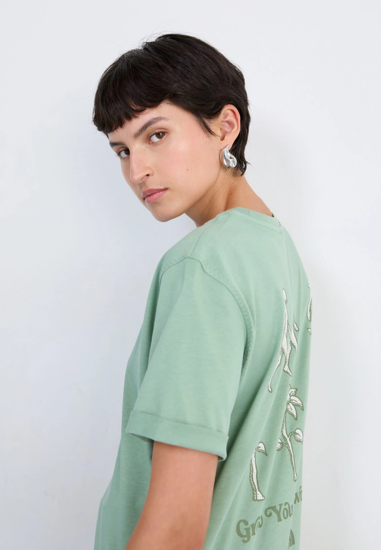 The North Face CONNECT RELAXED TEE GRAPHIC - Print T-shirt - Slate Moss 6 The North Face CONNECT RELAXED TEE GRAPHIC - Print T-shirt - Slate Moss - Image 4