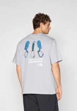 The North Face EXPLORE GEAR RELAXED TEE UNISEX - Print T-shirt - Blue Flax