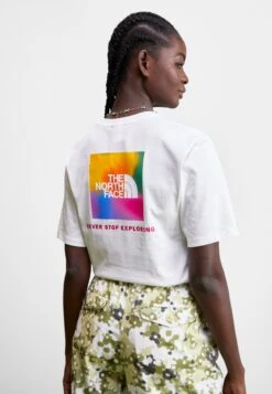 The North Face Tee - Print T-Shirt - White/Super Sonic Blue