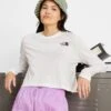 The North Face Crop Tee - Long Sleeved Top - White