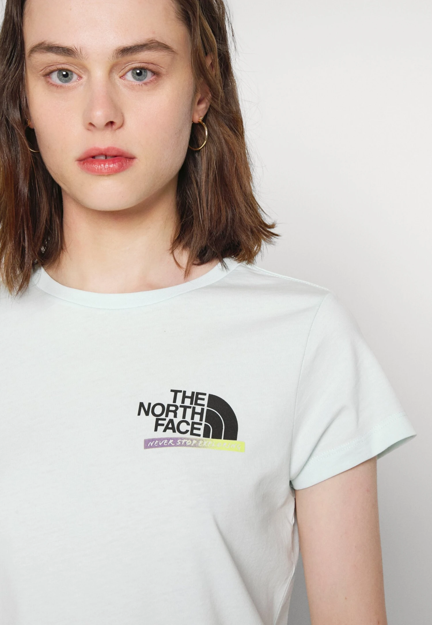 The North Face Graphic Fitted Tee - Print T-Shirt - Skylight Blue 8 The North Face Graphic Fitted Tee - Print T-Shirt - Skylight Blue - Image 7