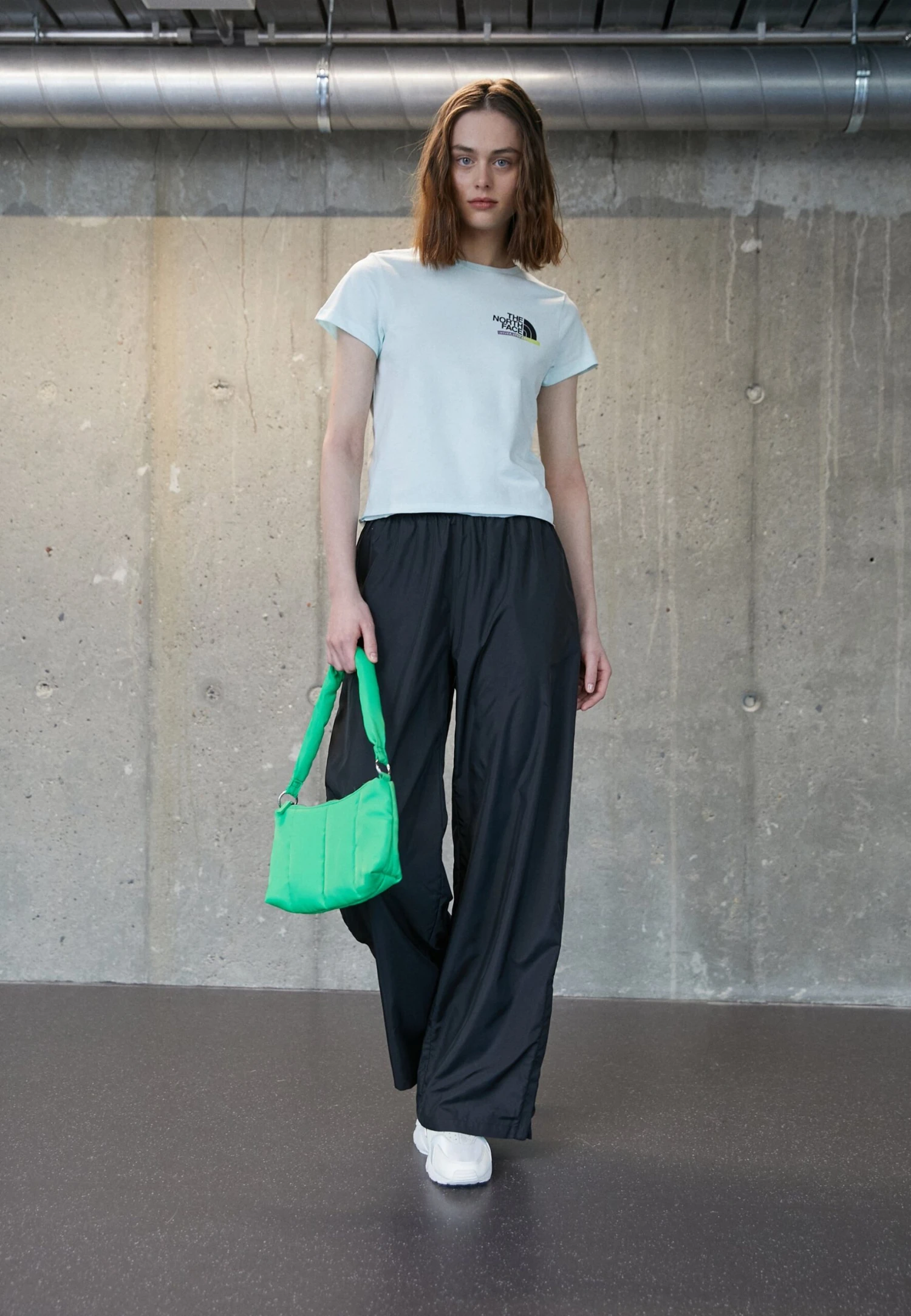 The North Face Graphic Fitted Tee - Print T-Shirt - Skylight Blue 3 The North Face Graphic Fitted Tee - Print T-Shirt - Skylight Blue - Image 2