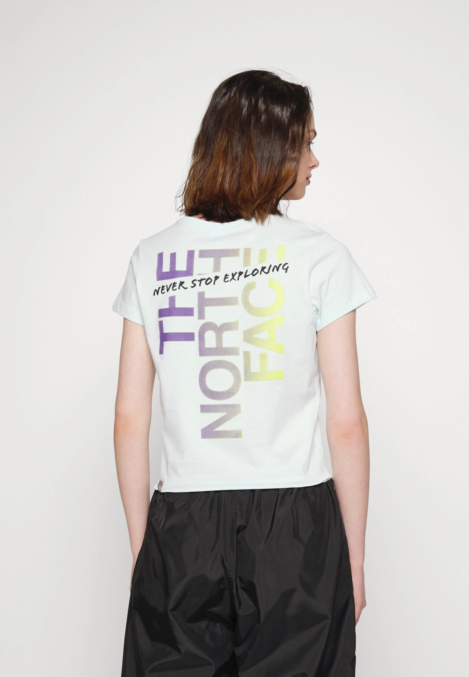 The North Face Graphic Fitted Tee - Print T-Shirt - Skylight Blue 5 The North Face Graphic Fitted Tee - Print T-Shirt - Skylight Blue - Image 4