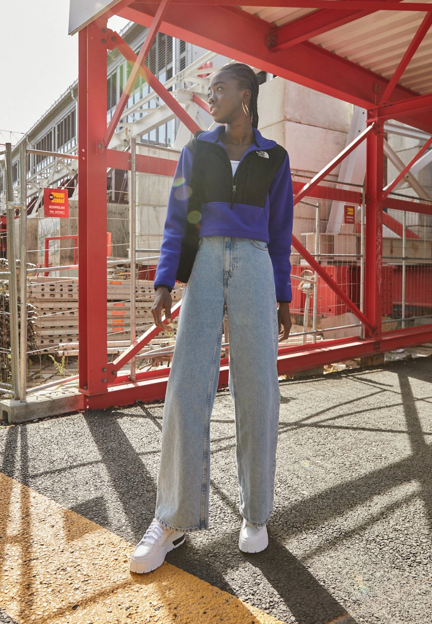 The North Face Denali Crop - Fleece Jumper - Lapis Blue 4 The North Face Denali Crop - Fleece Jumper - Lapis Blue - Image 2