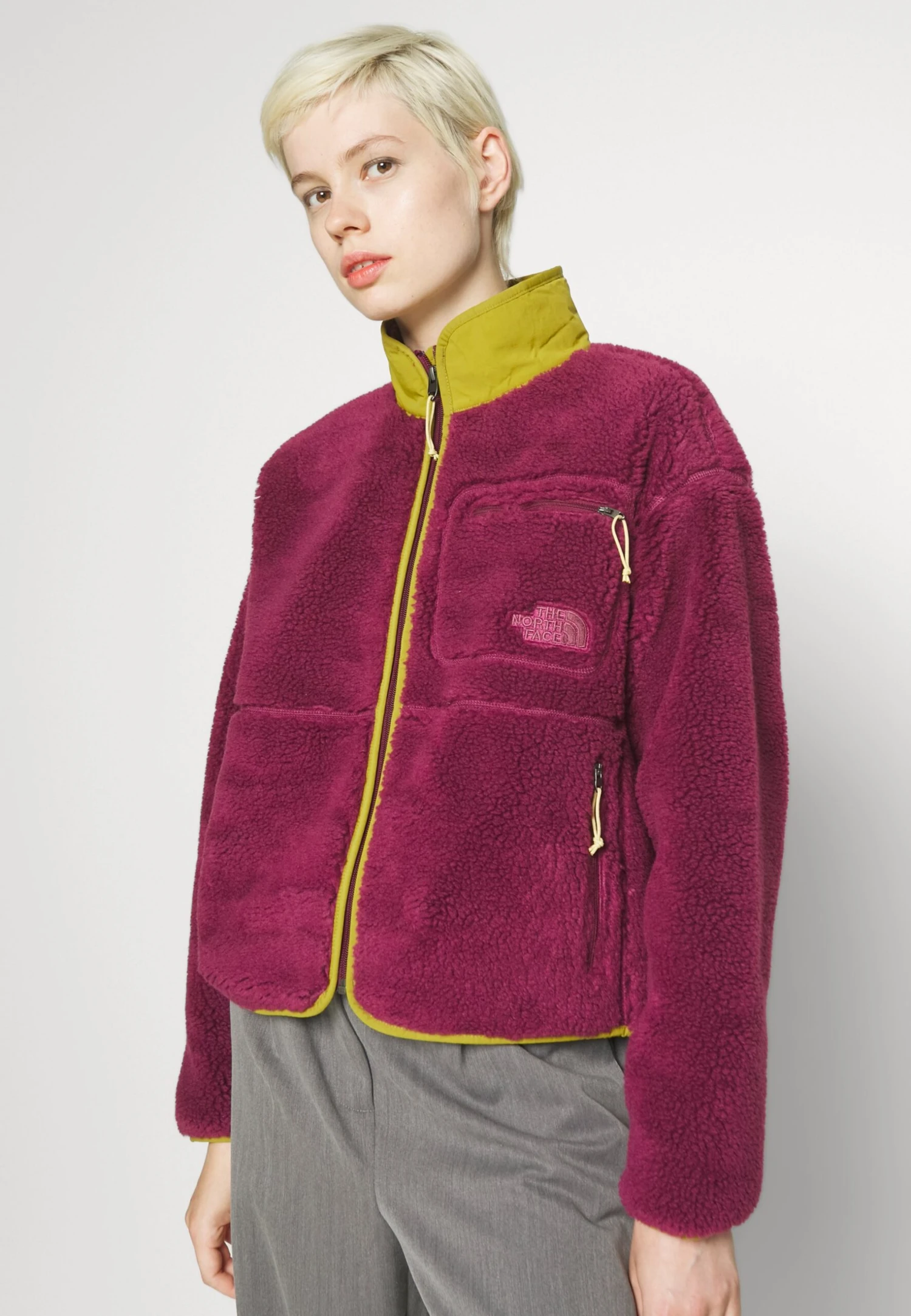 The North Face Extreme Jacket - Fleece Jacket - Boysenberry/Sulphur Moss 8 The North Face Extreme Jacket - Fleece Jacket - Boysenberry/Sulphur Moss - Image 6