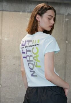 The North Face Graphic Fitted Tee - Print T-Shirt - Skylight Blue